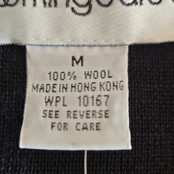 Bloomingdale's Women's Medium 100% Wool Knit Long Column Black Maxi Skirt - Picture 6 of 11